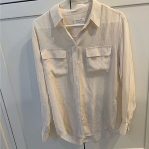 Equipment Off-White Button-Up Blouse